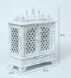 Sheesham MDF Marble Pooja Temple Puja Mandap for Office | DDASSWT2412 WRD Marble - D'DASS Store