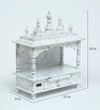 Sheesham MDF Wooden Pooja Temple Puja Mandap for Office | DDASSWT1518 Black Marble - D'DASS Store