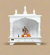 White Sheesham MDF Wooden Pooja Temple Puja Mandap for Office | DDASSWT1822Black Marble