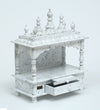 Sheesham MDF Wooden Pooja Temple Puja Mandap for Office | DDASSWT1518 Black Marble - D'DASS Store
