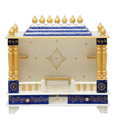 Big Sheesham MDF Wooden Pooja Temple for Home | DDASSWT3211WB