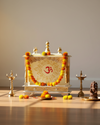 Wall Hanging Sheesham MDF Wooden Pooja Temple Puja Mandap For Office | DDASSWT1822OM - D'DASS Store