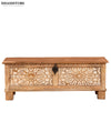 HandCarved Decorative Wooden Trunk & Storage Box