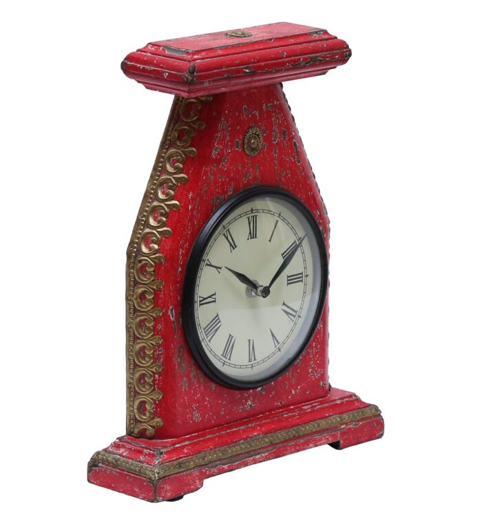 DDASS British Wooden Rustic Desk clock 3