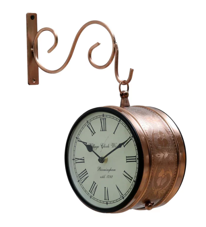 copper iron copper 6 x 3 5 x 6 inch vintage wall clock by d dass copper iron copper 6 x 3 5 x 6 1iza5y