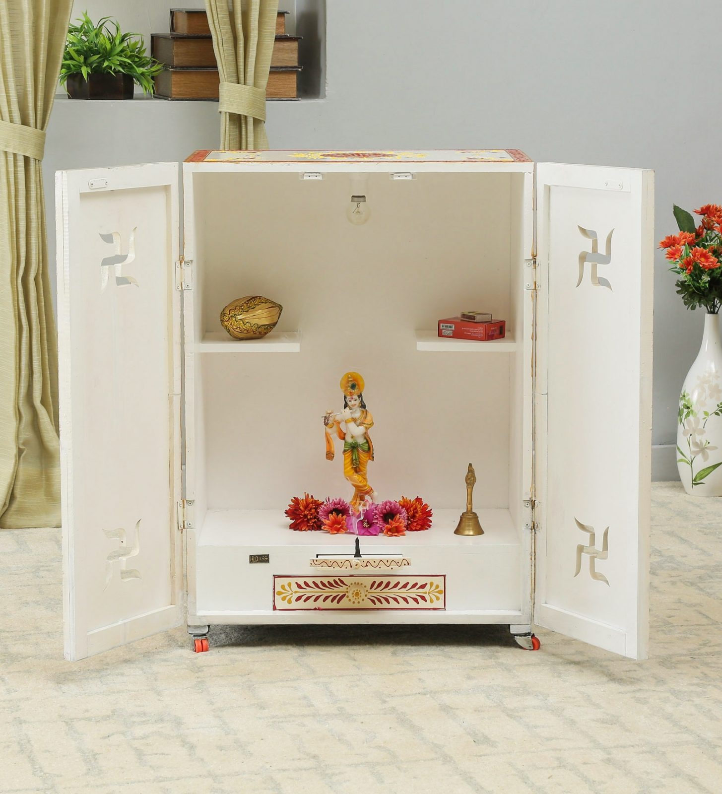 Buy Big Wooden Pooja Cabinet With Door Online At Best Price In India