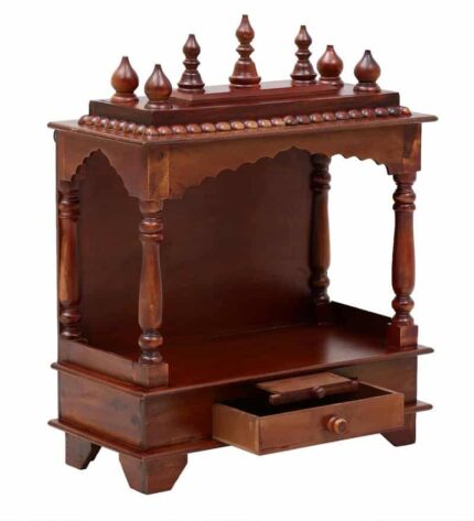 honeywood wooden shelf style temple for pooja in home office honeywood wooden shelf style temple f brgayx