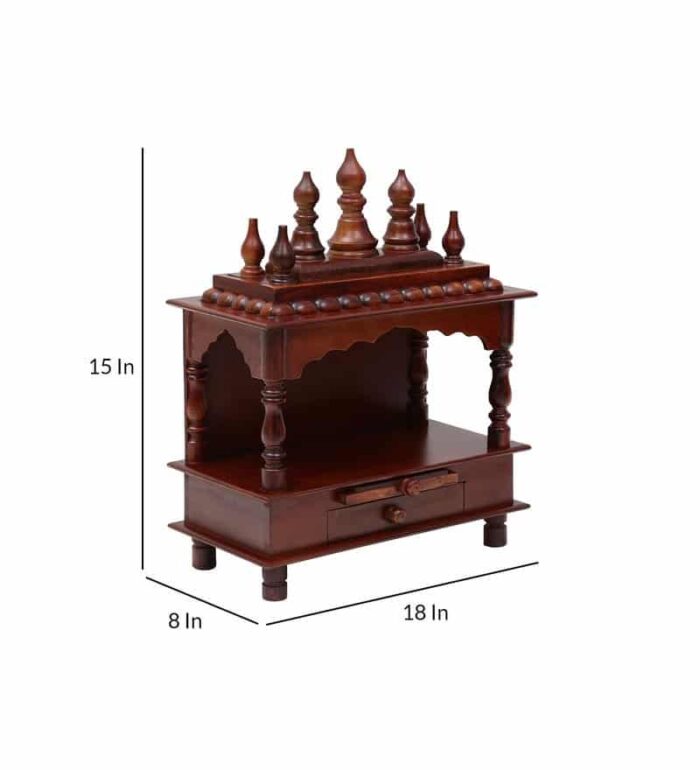 honeywood wooden shelf style temple for pooja in home office honeywood wooden shelf style temple f t4d07l