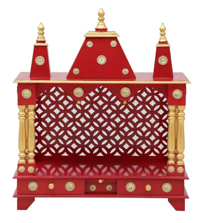 red sheesham mdf wooden temple for pooja in home office red sheesham mdf wooden temple for poo bfm9zu