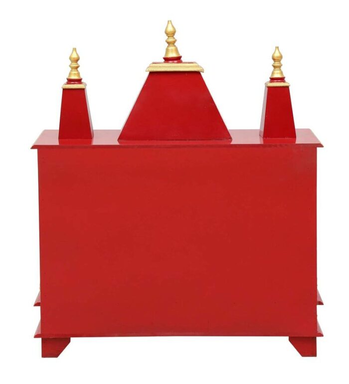 red sheesham mdf wooden temple for pooja in home office red sheesham mdf wooden temple for poo iepi2n