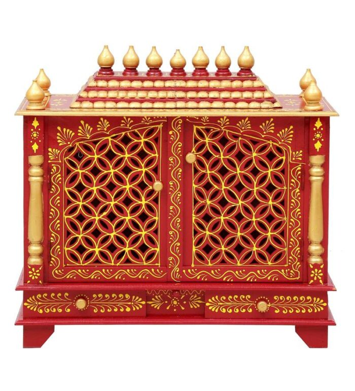 red sheesham mdf wooden temple for pooja in home office red sheesham mdf wooden temple for poo kdjwyg