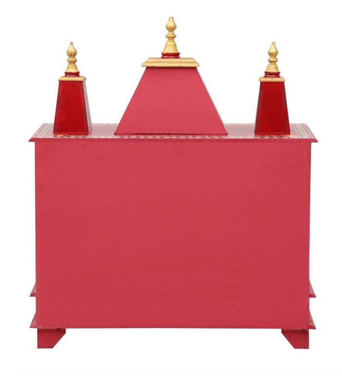 red sheesham mdf wooden temple for pooja in home office red sheesham mdf wooden temple for poo ml8c7d