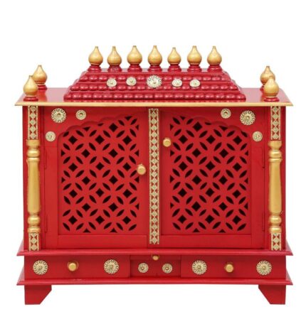 red sheesham mdf wooden temple for pooja in home office red sheesham mdf wooden temple for poo wgy1wk