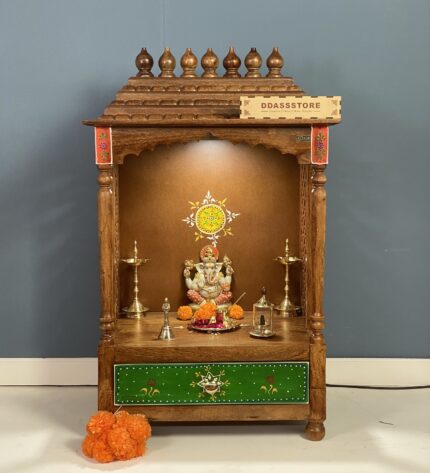 Solid Sheesham Wooden Home Temple & Mandap for Home