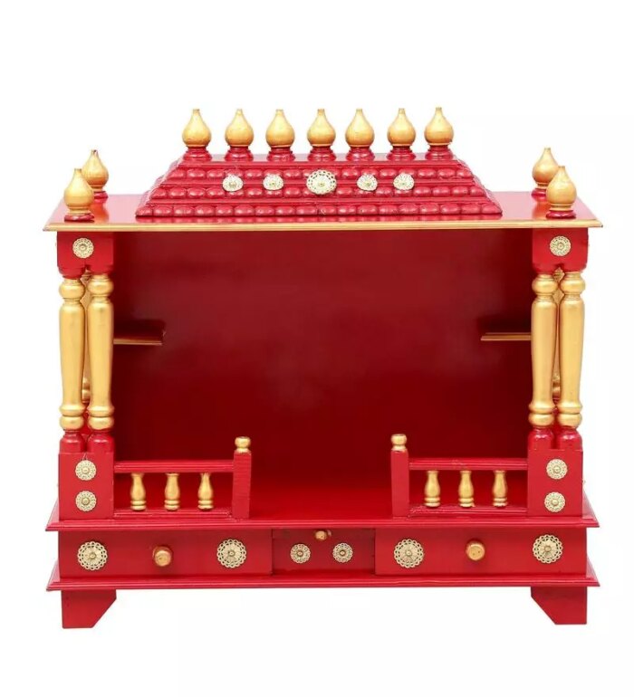 red sheesham mdf wooden temple for pooja in home office red sheesham mdf wooden temple for poo 6jvhwd