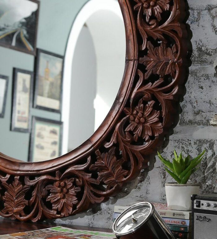 1940 Englishman Wood Carved Mirror s