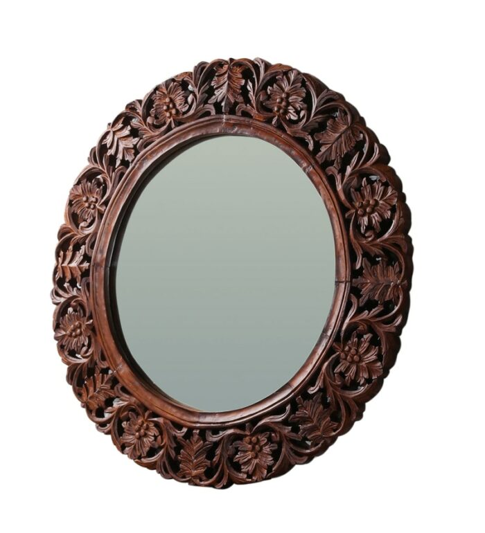 1940 Englishman Wood Carved Mirror