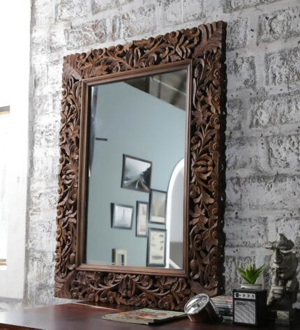 1940 Frenchman Solid wood Hand Carved Wall Mirror x