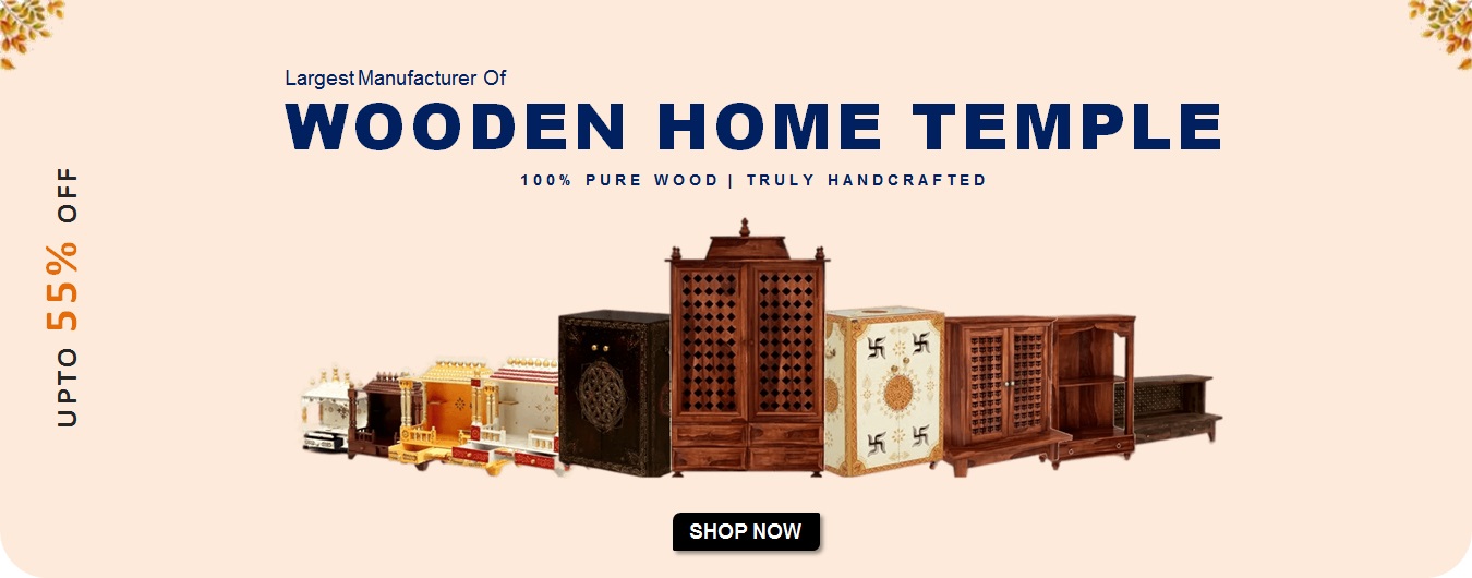 Wooden temple for home with upto 55% off