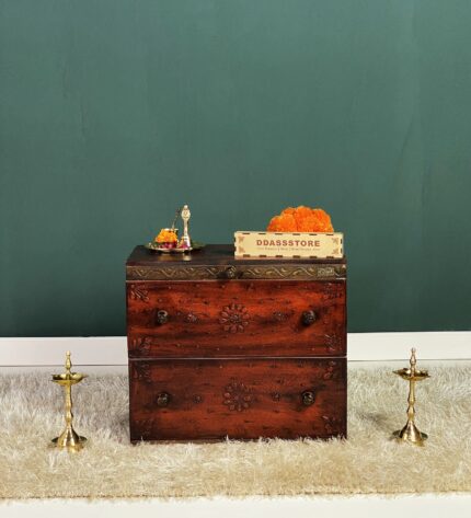 Wooden Puja Temple Cabinet for Home