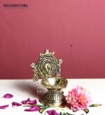 Traditional Brass Balaji Shankh Chakra Diya for Home Temple
